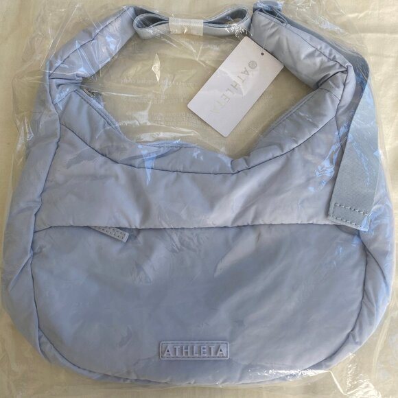 ATHLETA Gossamer Blue All About Small Crossbody Hobo Bag with Bonus Hat😍 - Picture 6 of 7